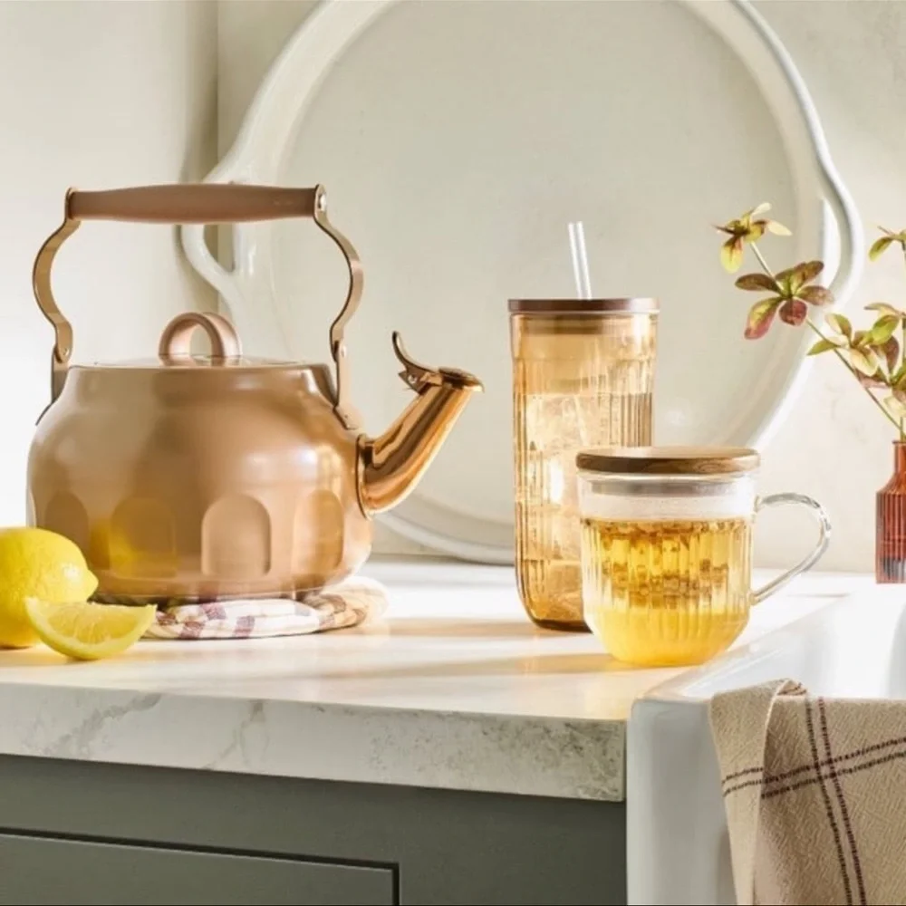 Teapot with Copper Accents Tan - Hearth & Hand Magnolia